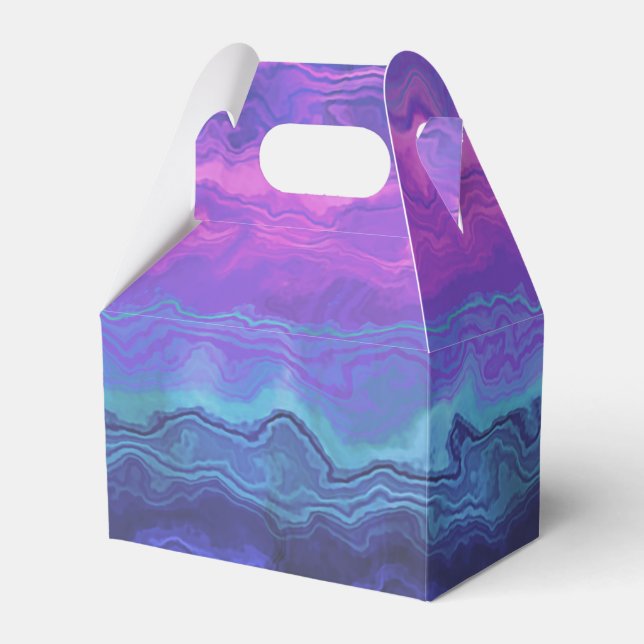 jeweltone agate ombre :  favor boxes (Front Side)