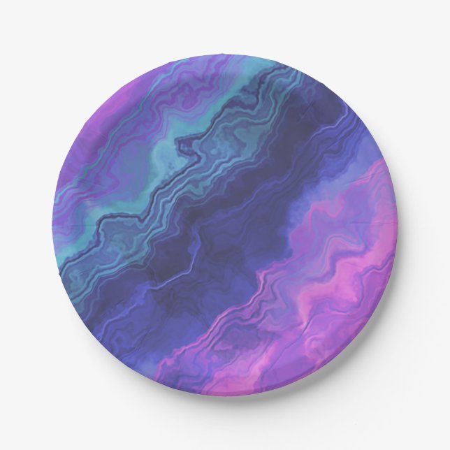 jeweltone agate ombre :  paper plates (Front)