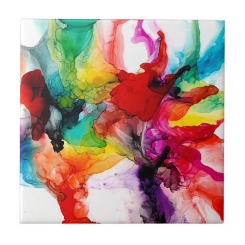 Jeweltone Prism _ Watercolor Ceramic Tile