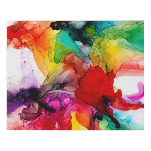 Jeweltone Prism - Watercolor Faux Canvas Print