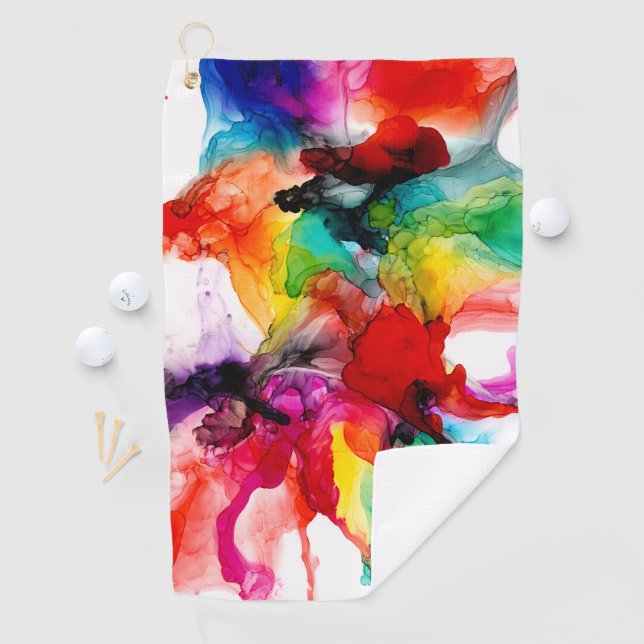 Jeweltone Prism - Watercolor Golf Towel (InSitu)