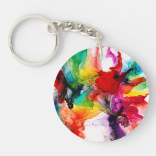 Jeweltone Prism - Watercolor Keychain