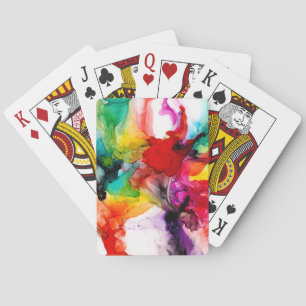 Jeweltone Prism - Watercolor Poker Cards