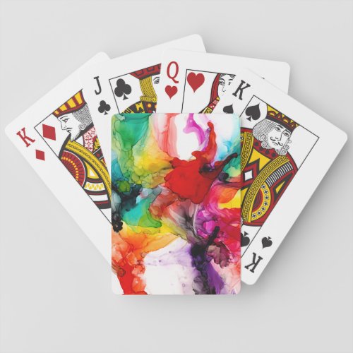 Jeweltone Prism _ Watercolor Poker Cards