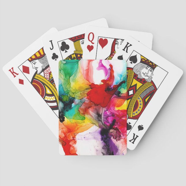 Jeweltone Prism - Watercolor Poker Cards (Back)