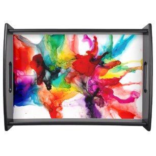 Jeweltone Prism - Watercolor Serving Tray