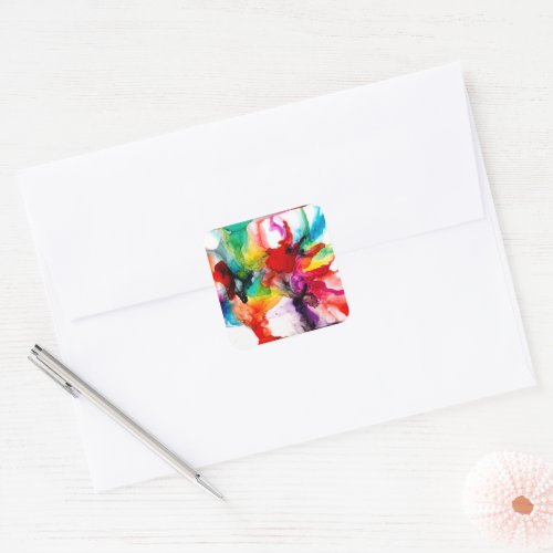 Jeweltone Prism _ Watercolor Square Sticker