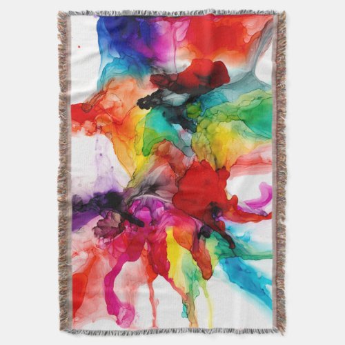 Jeweltone Prism _ Watercolor Throw Blanket