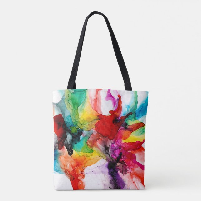 Jeweltone Prism - Watercolor Tote Bag (Back)