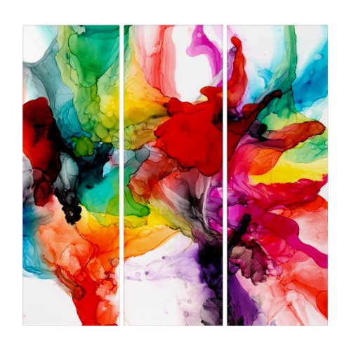 Jeweltone Prism _ Watercolor Triptych