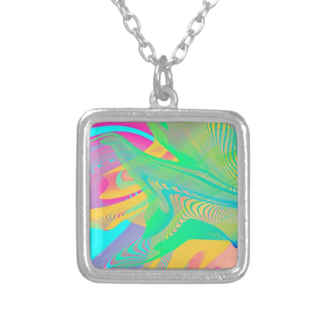 JEWERLY - Colors Fluo  - Silver Plated Necklace (Front)