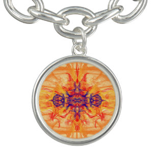 JEWERLY - Orange Smoke - Fractal Art - Bracelet