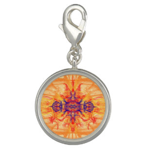 JEWERLY - Orange Smoke - Fractal Art - Charm