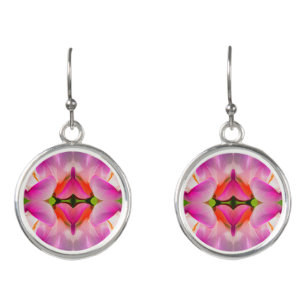 JEWERLY - Purple Flower  - Earrings