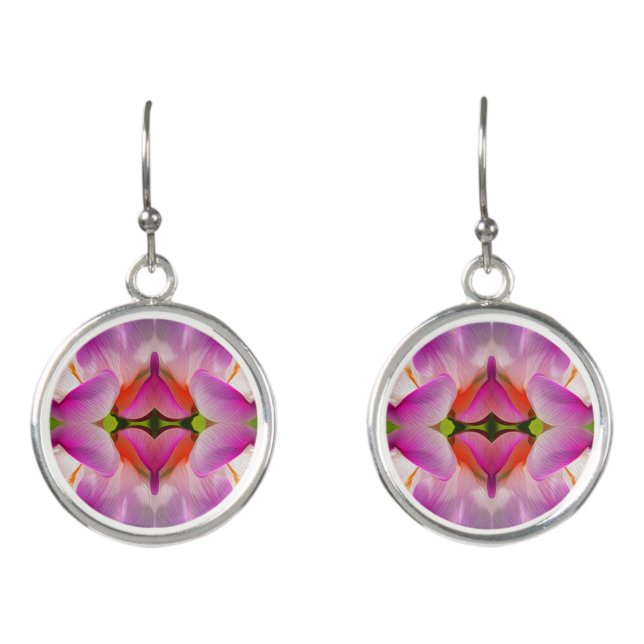 JEWERLY - Purple Flower  - Earrings (Front)