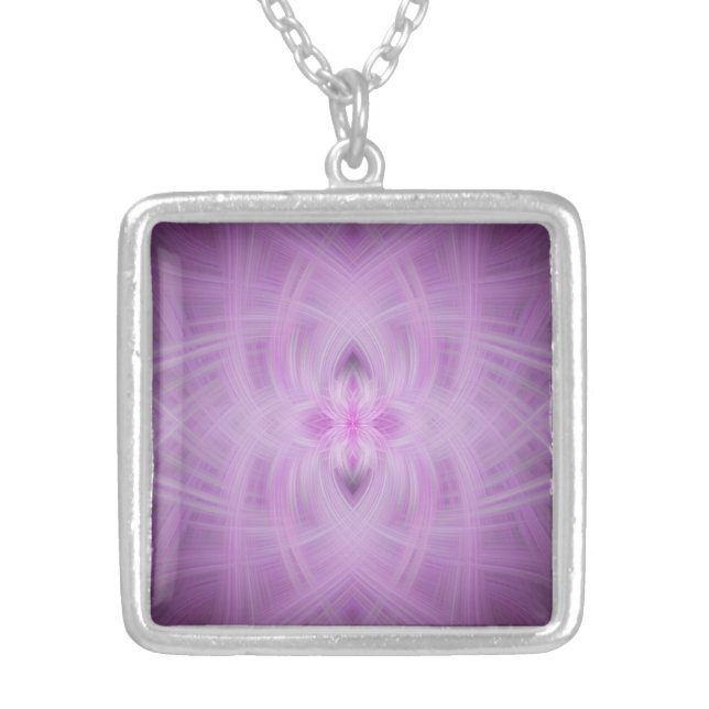 JEWERLY - Violet  - Silver Plated Necklace (Front)