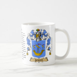 Jewett, the Origin, the Meaning and the Crest Coffee Mug