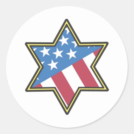 Jewish American Gifts For Hanukkah Classic Round Sticker