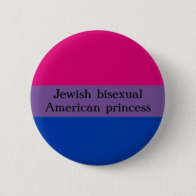 Jewish and bi button (Front)