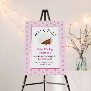 Jewish Baby Naming   Simchat Bat   Photo   Pink Foam Board
