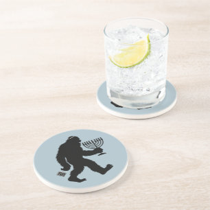 Jewish Bigfoot Hanukkah Chanukah Humor Hilarious  Coaster
