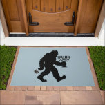 Jewish Bigfoot Hanukkah Chanukah Humor Hilarious  Doormat<br><div class="desc">Jewish Bigfoot Hanukkah Chanukah Humor Hilarious Menorah Dreidel</div>