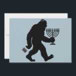Jewish Bigfoot Hanukkah Chanukah Humor Hilarious  Holiday Card<br><div class="desc">Jewish Bigfoot Hanukkah Chanukah Humor Hilarious Menorah Dreidel</div>