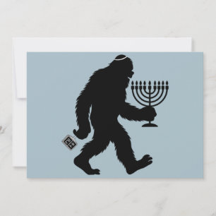 Jewish Bigfoot Hanukkah Chanukah Humor Hilarious Holiday Card