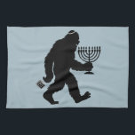 Jewish Bigfoot Hanukkah Chanukah Humor Hilarious  Kitchen Towel<br><div class="desc">Jewish Bigfoot Hanukkah Chanukah Humor Hilarious Menorah Dreidel</div>