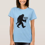 Jewish Bigfoot Hanukkah Chanukah Humor Hilarious  T-Shirt<br><div class="desc">Jewish Bigfoot Hanukkah Chanukah Humor Hilarious Menorah Dreidel</div>