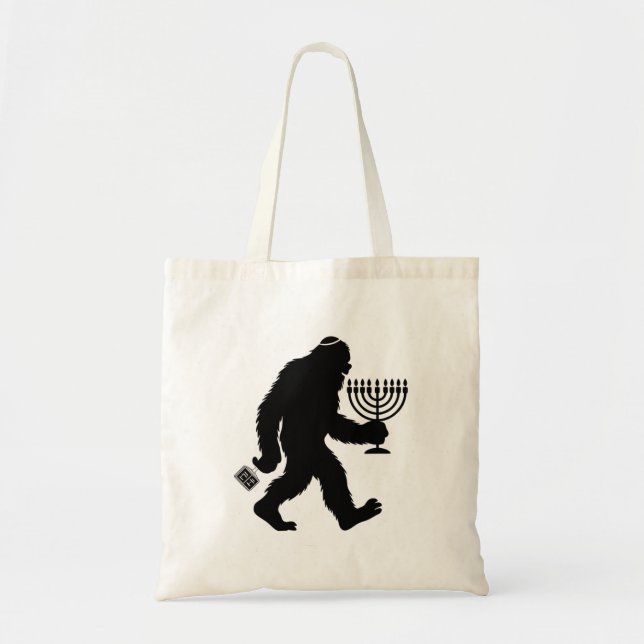 Jewish Bigfoot Hanukkah Chanukah Humor Hilarious  Tote Bag (Front)