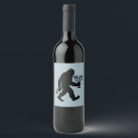 Jewish Bigfoot Hanukkah Chanukah Humor Hilarious  Wine Label<br><div class="desc">Jewish Bigfoot Hanukkah Chanukah Humor Hilarious Menorah Dreidel</div>