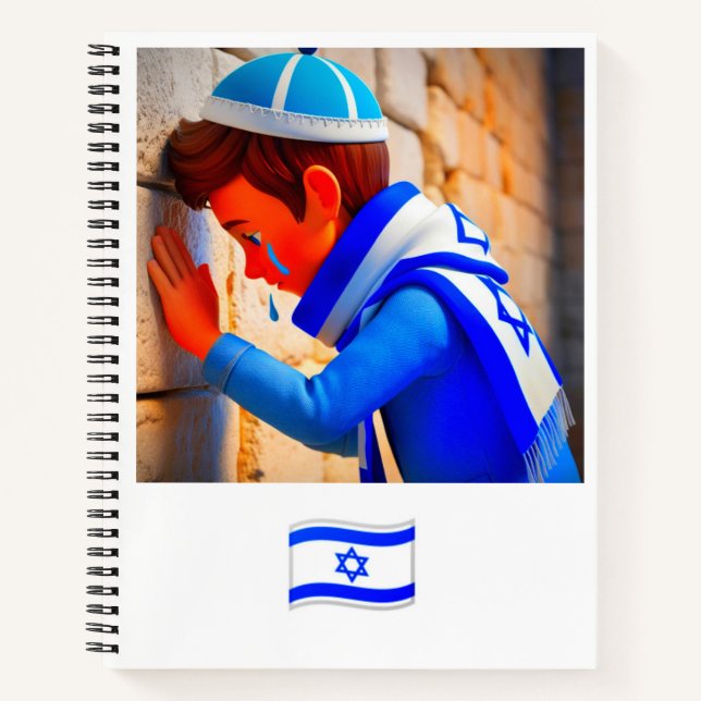 JEWISH BOY WEEPING AND PRAYING NOTEBOOK (Front)