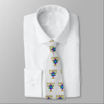 Jewish Candlesticks Tie<br><div class="desc">Personalized Traditional and Modern Jewish Theme Gifts and Apparel</div>