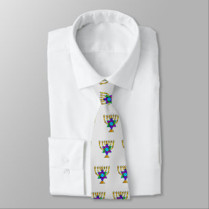 Jewish Candlesticks Tie