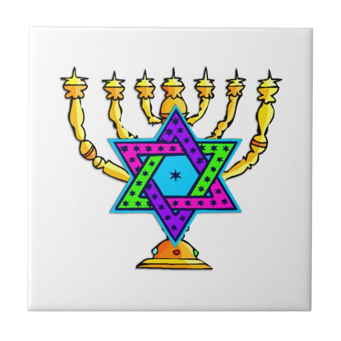 Jewish Candlesticks Tile