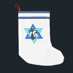 Jewish Cat Stars Small Christmas Stocking<br><div class="desc">Jewish Star and adorable cat wishing you Happy Jewish Holidays.</div>