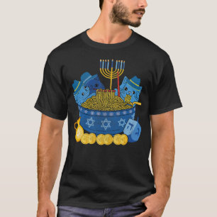 Jewish Cats Ramen Kitten Anime Hanukkah Pajamas Ch T-Shirt