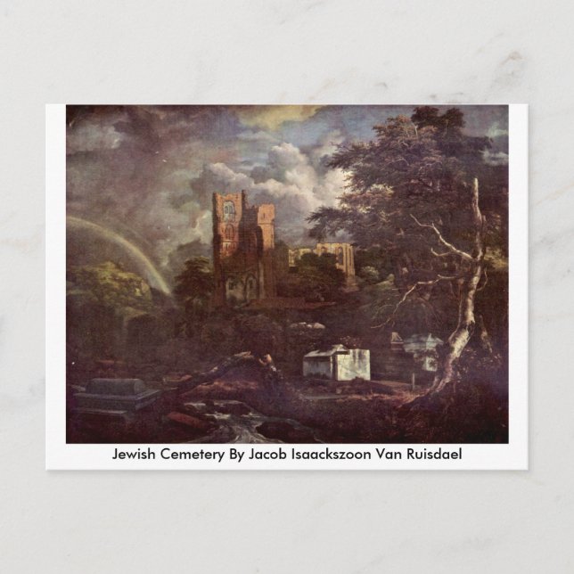Jewish Cemetery By Jacob Isaackszoon Van Ruisdael Postcard (Front)