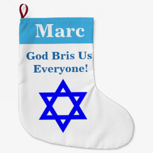 Jewish Christmas Large Christmas Stocking