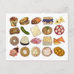 Jewish Cooking Cuisine Holiday Dinner Foods Print Postcard