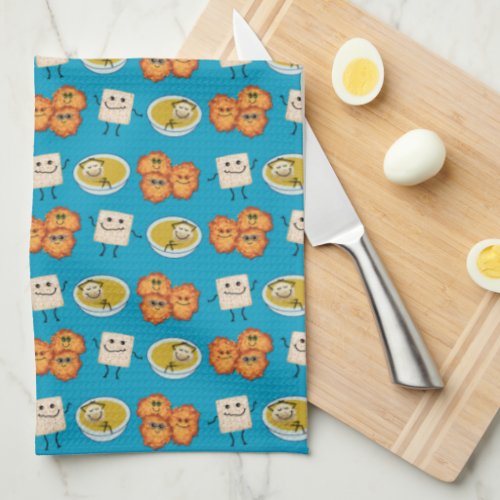 Jewish Cuisine Cartoon Kitchen Towel