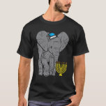Jewish Elephant Menorah Hanukkah Chanukah Animal L T-Shirt<br><div class="desc">Grab this Jewish Elephant Menorah T-Shirt as a 2020 Hanukkah gift for your jewish friend or family member. Spin your dreidel for 8 nights wearing this ugly Chanukah Jewish Christmas Pajama Hebrew Outfit and have a happy Hannukah!</div>