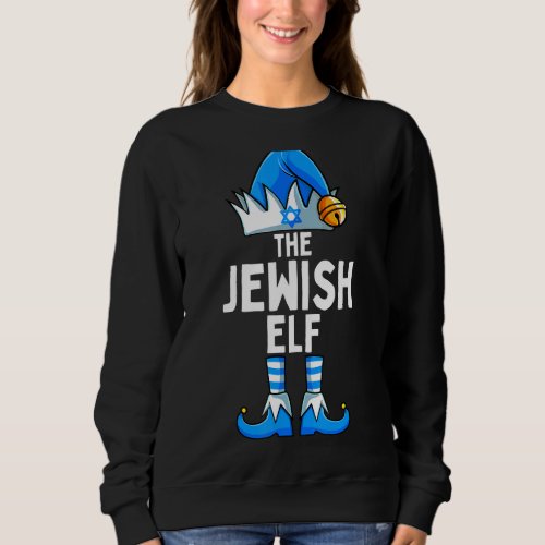 Jewish Elf Matching Family Christmas Hanukkah Chan Sweatshirt