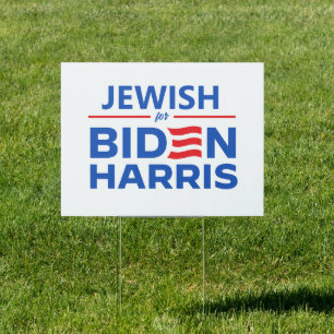 Jewish for Biden Harris Sign
