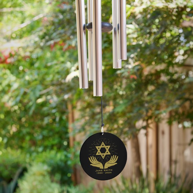 Jewish Funeral Sympathy Gift Wind Chime (Backyard)