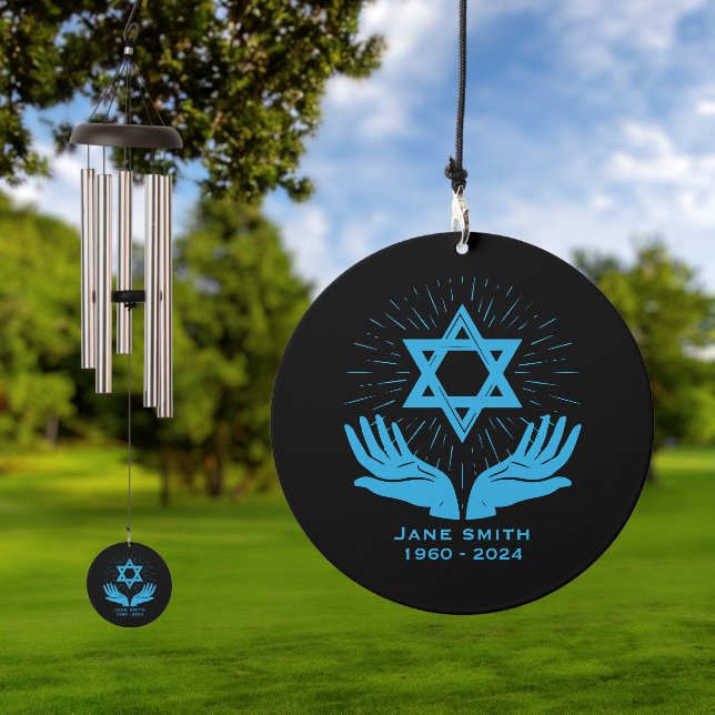 Jewish Funeral Sympathy Gift Wind Chime (Outdoor)