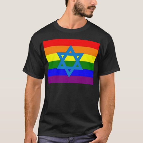 Jewish Gay Pride Flag T_Shirt