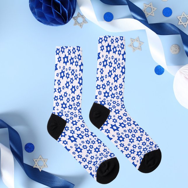 Jewish Gift Blue Star of David, Stand with Israel  Socks (Creator Uploaded)