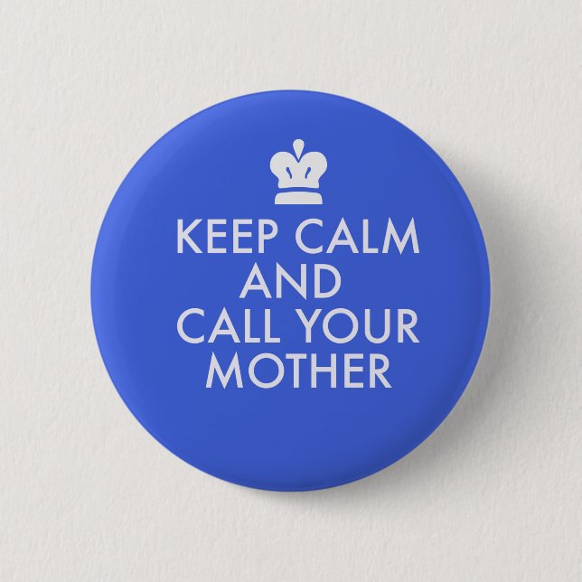 Jewish Gift Button-Keep Calm Pinback Button (Front)